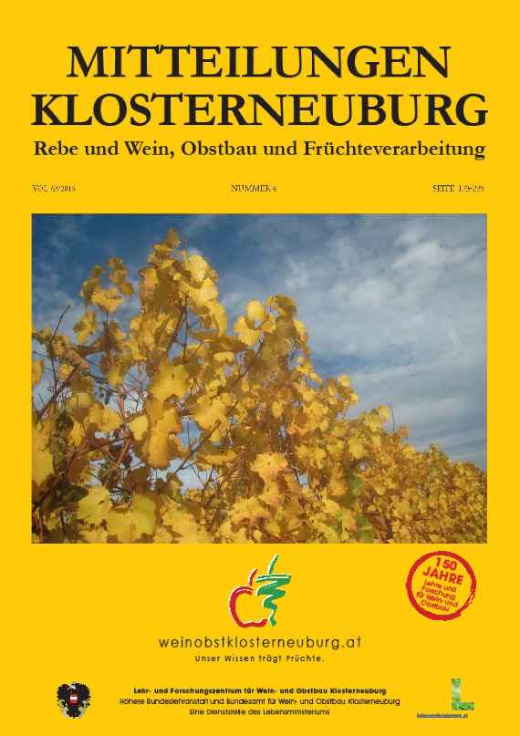 Mitteilungen Klosterneuburg 2013-4 Umschlag